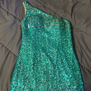 Teal homecoming dress